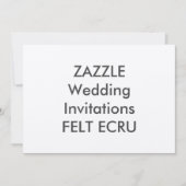 FELT ECRU 7" x 5" Einladungen für Hochzeiten (Vorderseite)