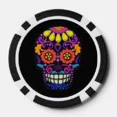 Felt Look Sugar Skull Schöne Pokerchips (Rückseite)