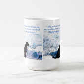 Felt mit Herz - schwarzes Labor Kaffeetasse (Mittel)