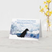 Felt mit Herz - schwarzes Labor Karte (Gelbe Blume)