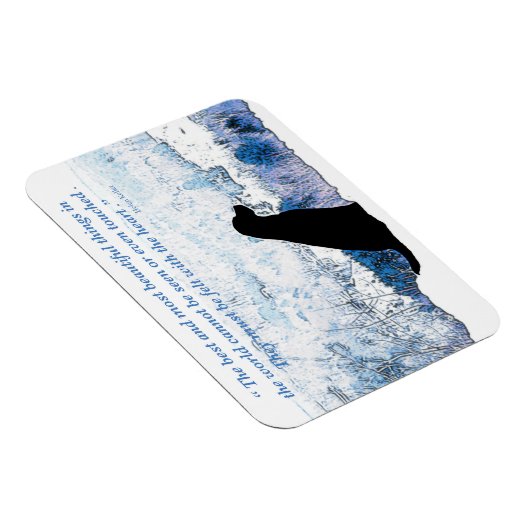 Felt mit Herz - schwarzes Labor Magnet (Rechte Seite)