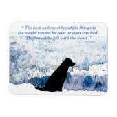 Felt mit Herz - schwarzes Labor Magnet (Horizontal)