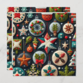 Felt Patchwork Weihnachtsschmuckkarte Feiertagskarte (Vorne/Hinten)