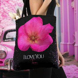 Felt Pen Pink Rose - Personalisiert trendy Tasche