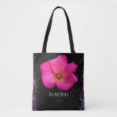 Felt Pen Pink Rose - Personalisiert trendy Tasche (Vorderseite)