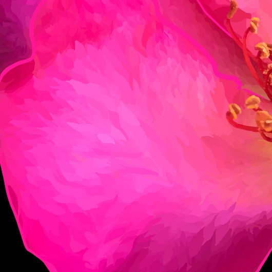 Felt Pen Rose Leinwanddruck