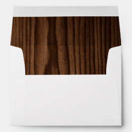 Felt & Rustikal dunkles Holz Look Hochzeitsumschla