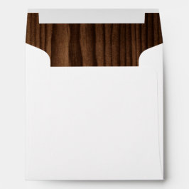 Felt & Rustikal dunkles Holz Look Hochzeitsumschla