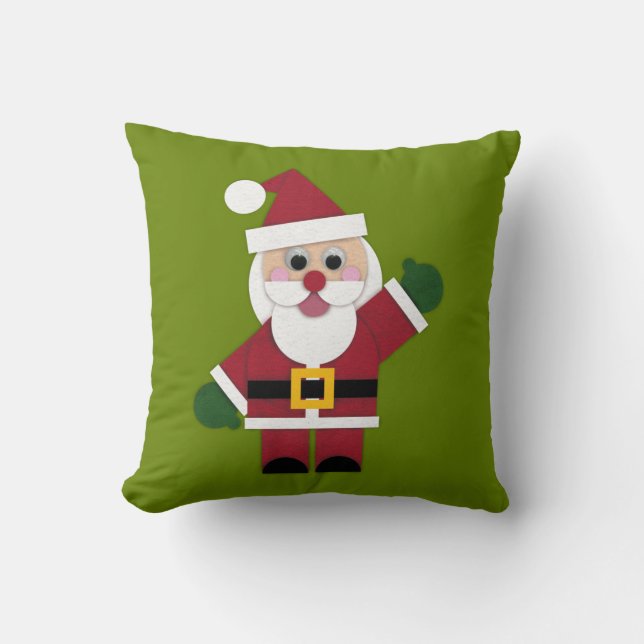 Felt Santa 2021 Throw Kissen (Vorderseite)