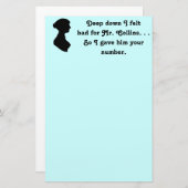 Felt schlecht für Herrn Collins Funny Jane Austen Briefpapier (Vorne/Hinten)