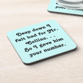 Felt schlecht für Herrn Collins Funny Jane Austen Untersetzer (Linke Seite)