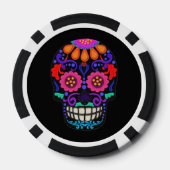 Felt Style Beautiful Sugar Skull Pokerchips (Rückseite)