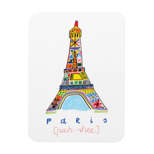 Felt Tip Zeichn Paris Magnet (Vertikal)