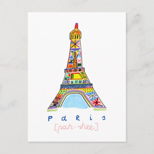 Felt Tip Zeichn Paris Postkarte (Vorderseite)