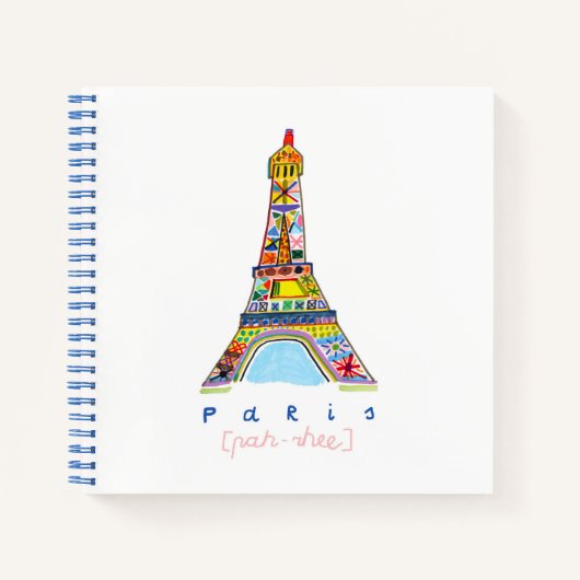 Felt Tip Zeichn von Paris Notizblock (Vorderseite)