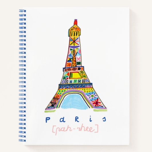Felt Tip Zeichn von Paris Notizblock (Vorderseite)