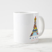 Felt Tip Zeichnend Paris Jumbo-Tasse (Vorderseite Rechts)