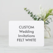 FELT WHITE 110lb 6,25" x 4,5" Hochzeitseinladungen Einladung (Stehend Vorderseite)