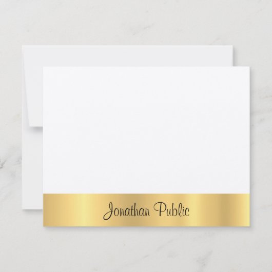 Felt White Modern Chic Handschrift Template Mitteilungskarte (Vorderseite)