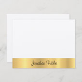 Felt White Modern Chic Handschrift Template Mitteilungskarte (Vorne/Hinten)