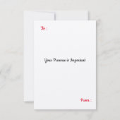 Felt White Paper Heart and Text Save the Date Card (Rückseite)