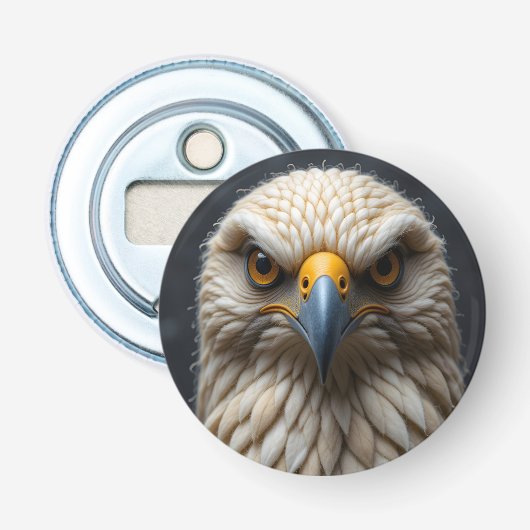 Felted Bird Portrait Flaschenöffner (Vorderseite)