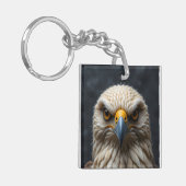 Felted Bird Portrait Schlüsselanhänger (Vorderseite links)