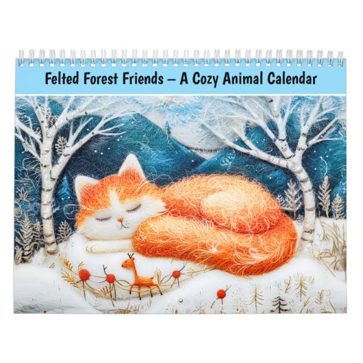 Felted Forest Cats – Ein gemütlicher Tierkalender Kalender (Titelbild)