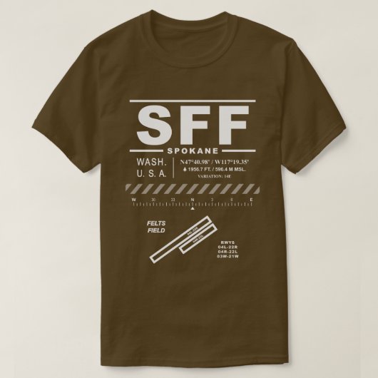 Felts Field Airport SFF T - Shirt (Design vorne)