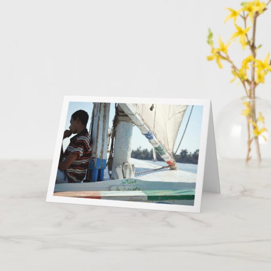 Felucca am Nil Karte (Gelbe Blume)