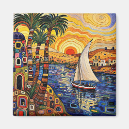 Felucca auf dem Fluss Magnet