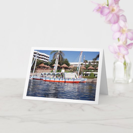 Felucca-Boote am Nil, Luxor Karte (Orchidee)