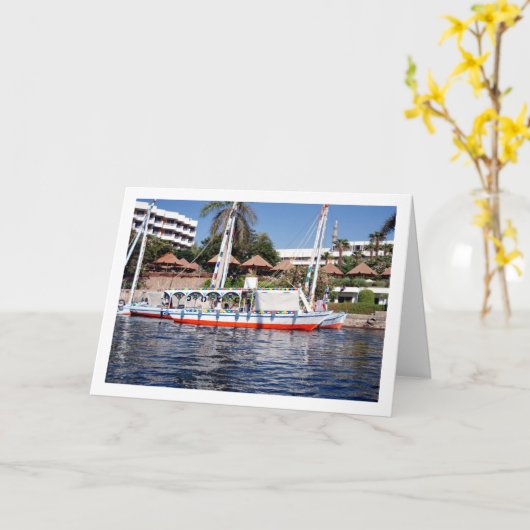 Felucca-Boote am Nil, Luxor Karte (Gelbe Blume)