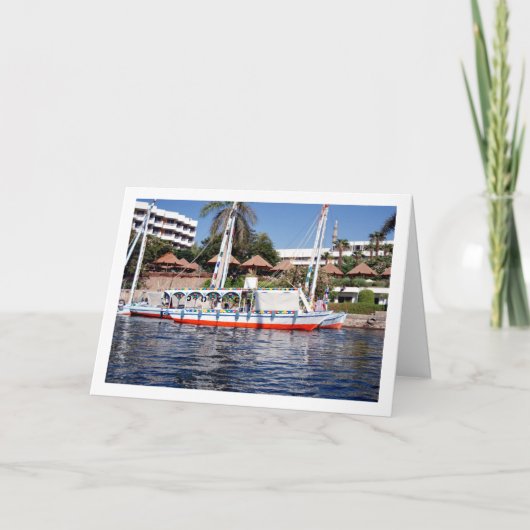 Felucca-Boote am Nil, Luxor Karte (Vorderseite)