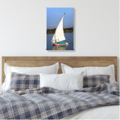 Felucca segelt entlang des Nils - Assuan, Ägypten Leinwanddruck (Insitu (Schlafzimmer))
