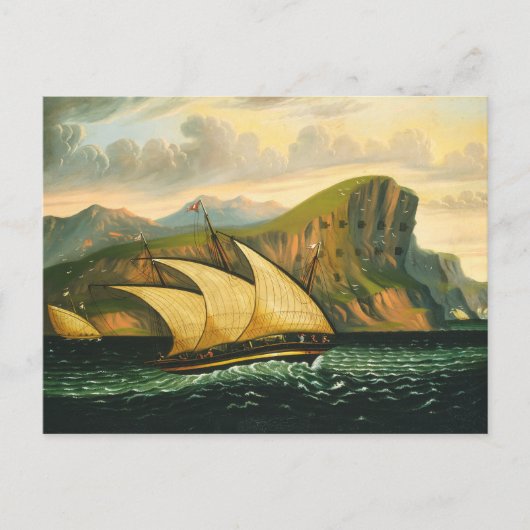 Felucca von Gibraltar von Thomas Chambers Postkarte (Vorderseite)