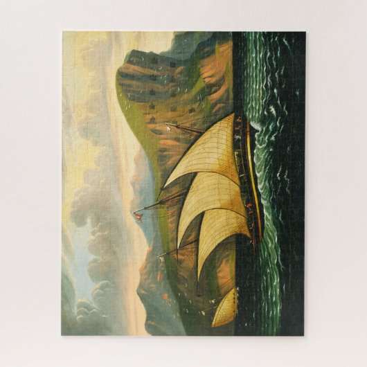 Felucca vor Gibraltar durch Thomas-Kammern Puzzle (Vertikal)