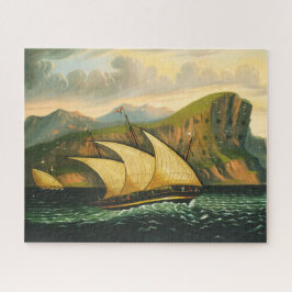 Felucca vor Gibraltar durch Thomas-Kammern Puzzle