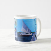 Feluccas auf dem Nil Gemälde von Alfred Fox Kaffeetasse (VorderseiteRechts)