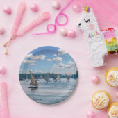 Feluccas fahren entlang des Nils - Assuan, Ägypten Pappteller (Party)