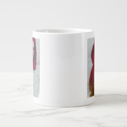 Fem Portrait - Rot Jumbo-Tasse (Vorderseite)