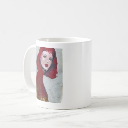 Fem Portrait - Rot Kaffeetasse (Vorderseite Links)