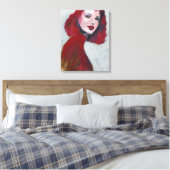 Fem Portrait - Rot Leinwanddruck (Insitu (Schlafzimmer))