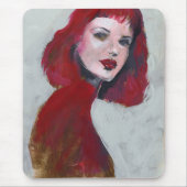 Fem Portrait - Rot Mousepad (Vorne)