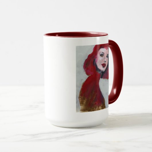 Fem Portrait - Rot Tasse (VorderseiteRechts)