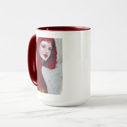 Fem Portrait - Rot Tasse (Vorderseite Links)