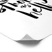 FEMALE are strong as Hell, feminism motivation Poster (Ecke)