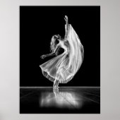 FEMALE BAREFOOTED BALLET DANCER - BLACK AND WHITE POSTER (Vorne)