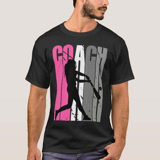 Female Baseball Player Instructor Softball Teacher T-Shirt (Vorderseite)