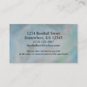 Female Baseball Player - silhouette and baseball Visitenkarte (Rückseite)